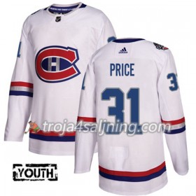 Montreal Canadiens tröja Carey Price 31 Vit 2017-2018 Adidas Classic Authentic - NHL Tröjor Barn
